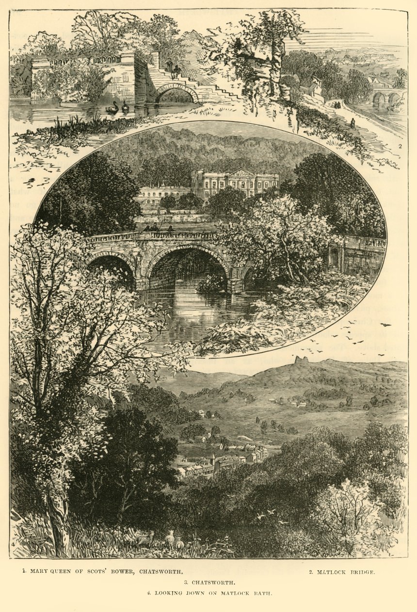Vistas em Chatsworth e Matlock, 1898. de Unbekannt