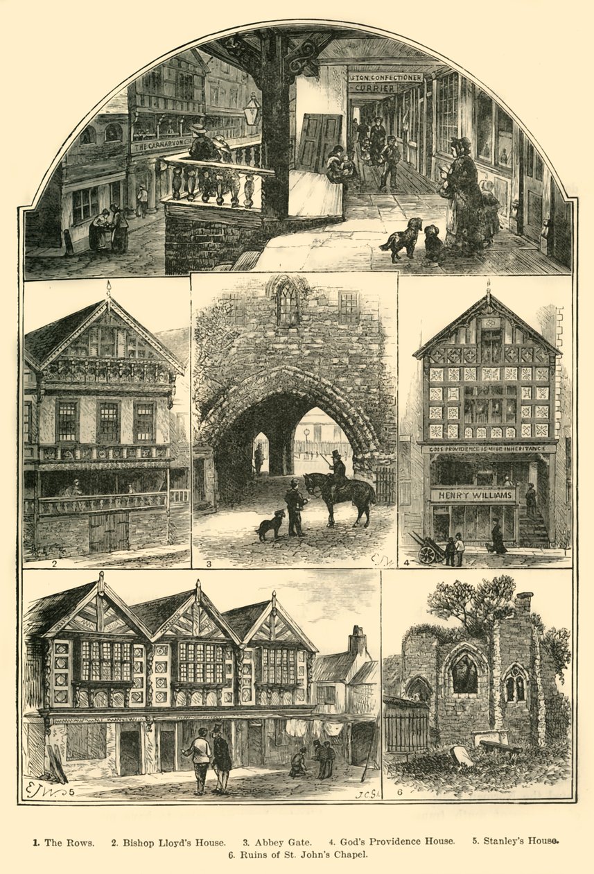 Vistas em Chester, 1898. de Unbekannt