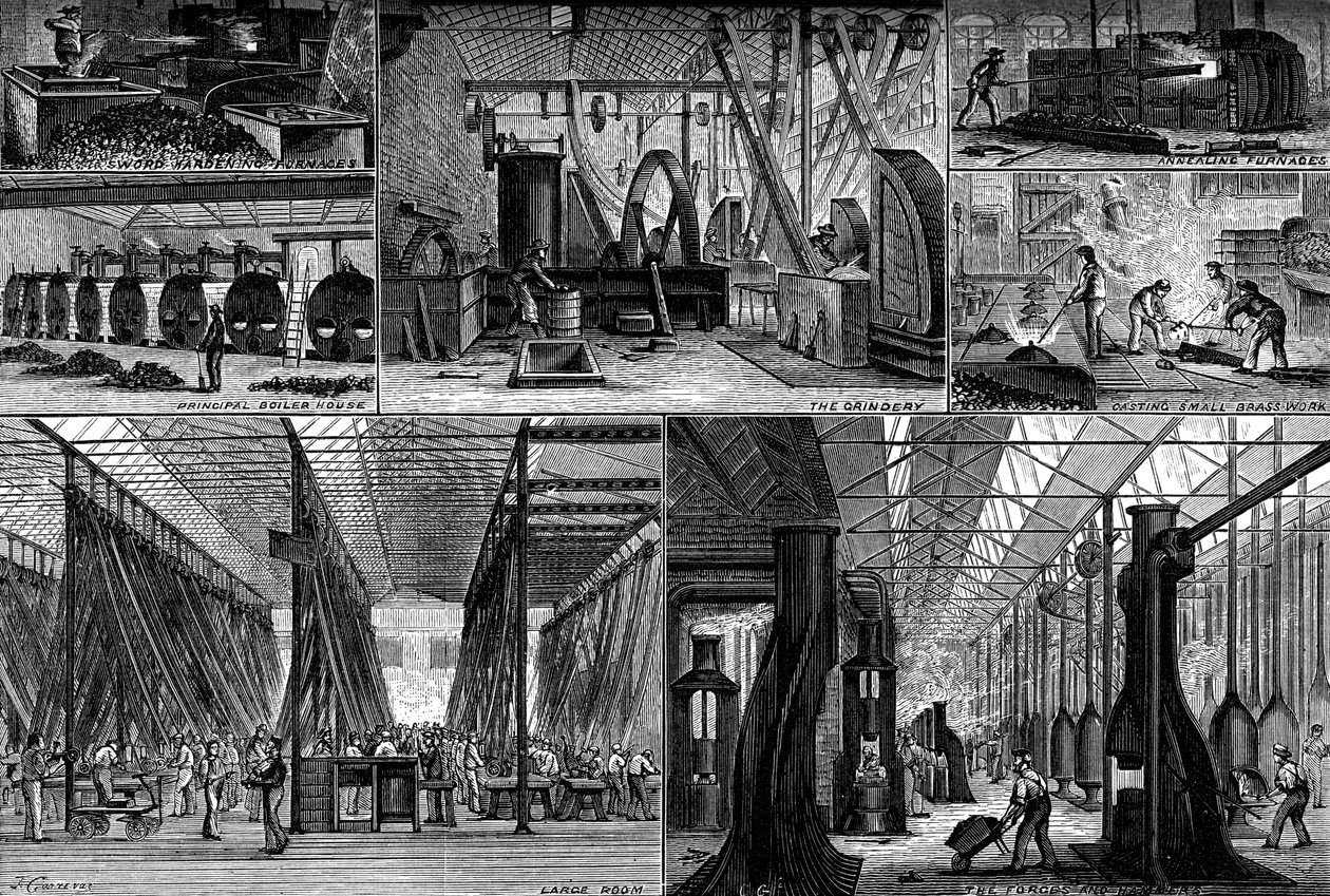Vistas na Royal Small Arms Factory, Enfield, c1880 de Unbekannt