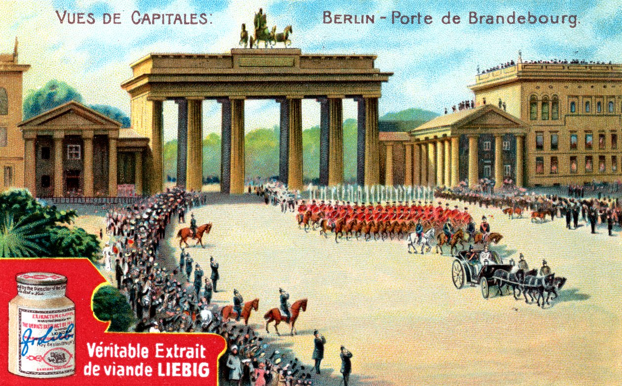 Vistas das capitais: Portão de Brandemburgo, Berlim, c1900 de Unbekannt