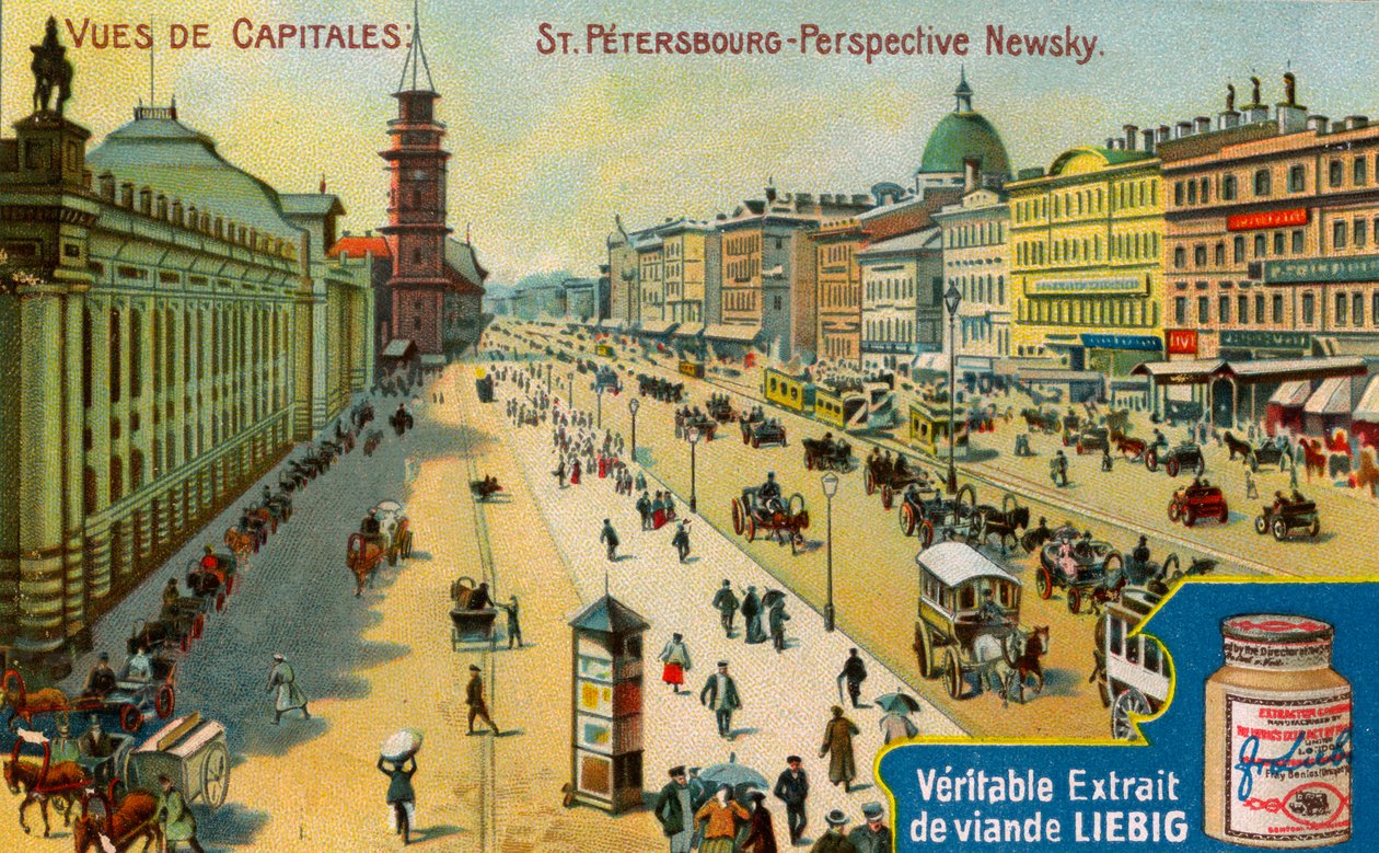 Vistas das capitais: Nevsky Prospect, São Petersburgo, c1900 de Unbekannt