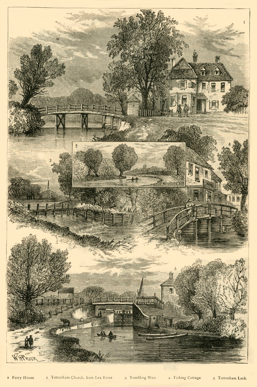 Vistas sobre o rio Lea, c1876. de Unbekannt