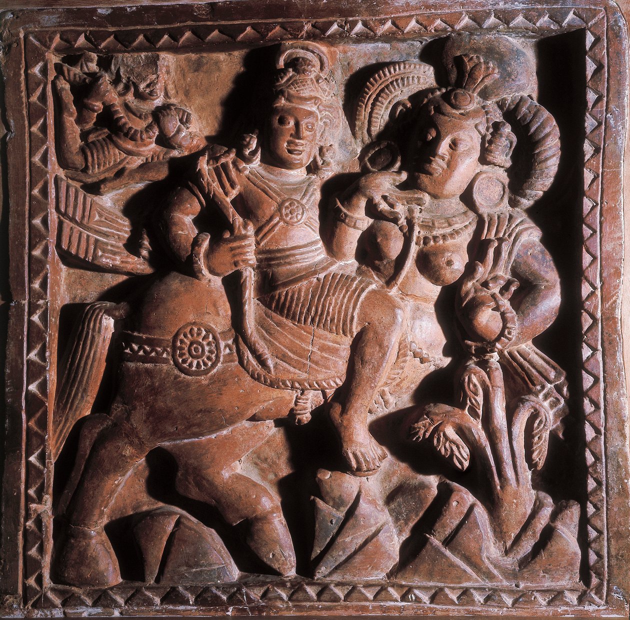 Vikrama, terracota em baixo relevo, séc. 5-6 de Unbekannt