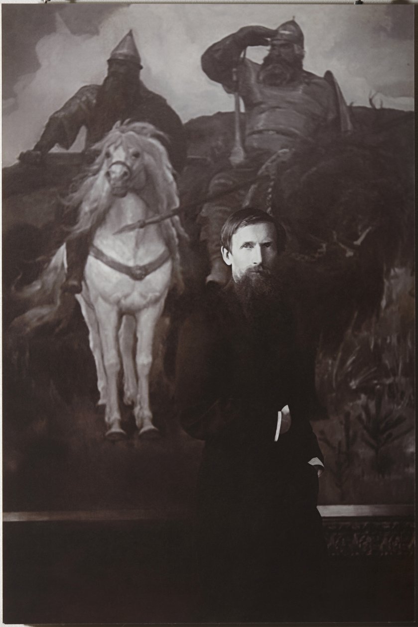Viktor Vasnetsov antes de sua pintura Bogatyrs de Unbekannt