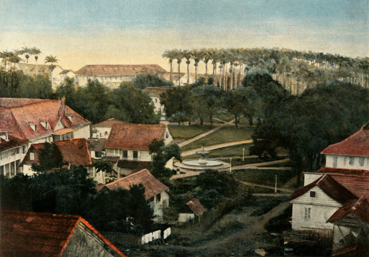 Cidade de Cayenne Place DArmes, cidade de Cayenne, 1900. de Unbekannt