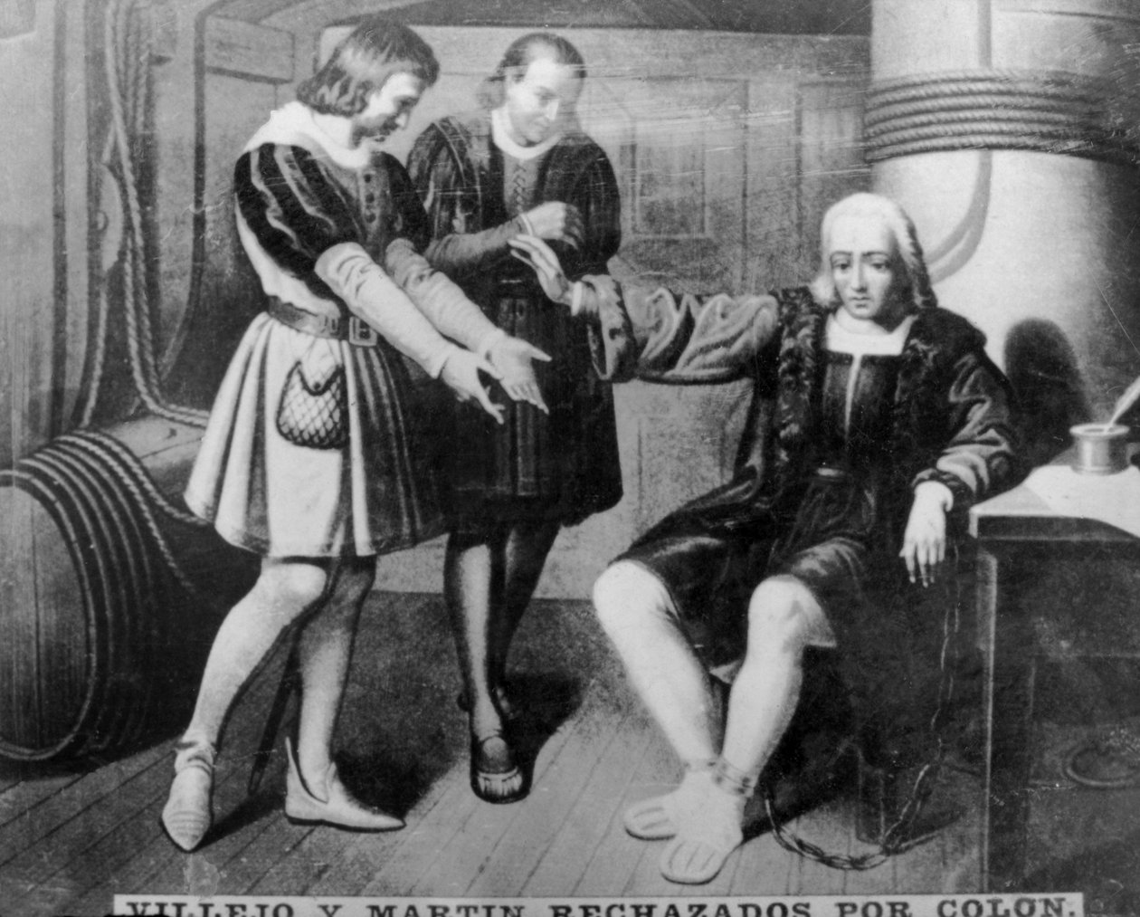 Villejo e Martin rejeitados por Colombus, século XV, 1920 de Unbekannt