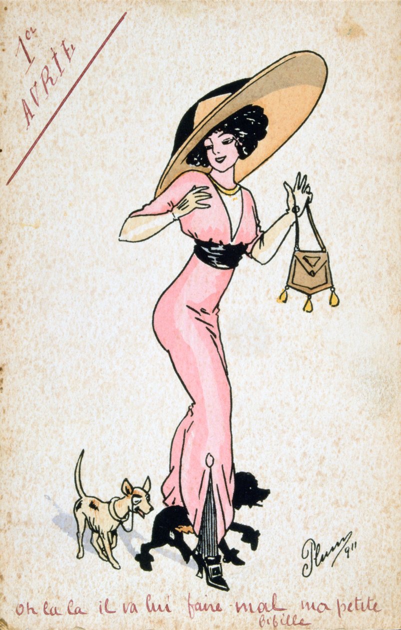 Cartão postal vintage francês, século XX de Unbekannt