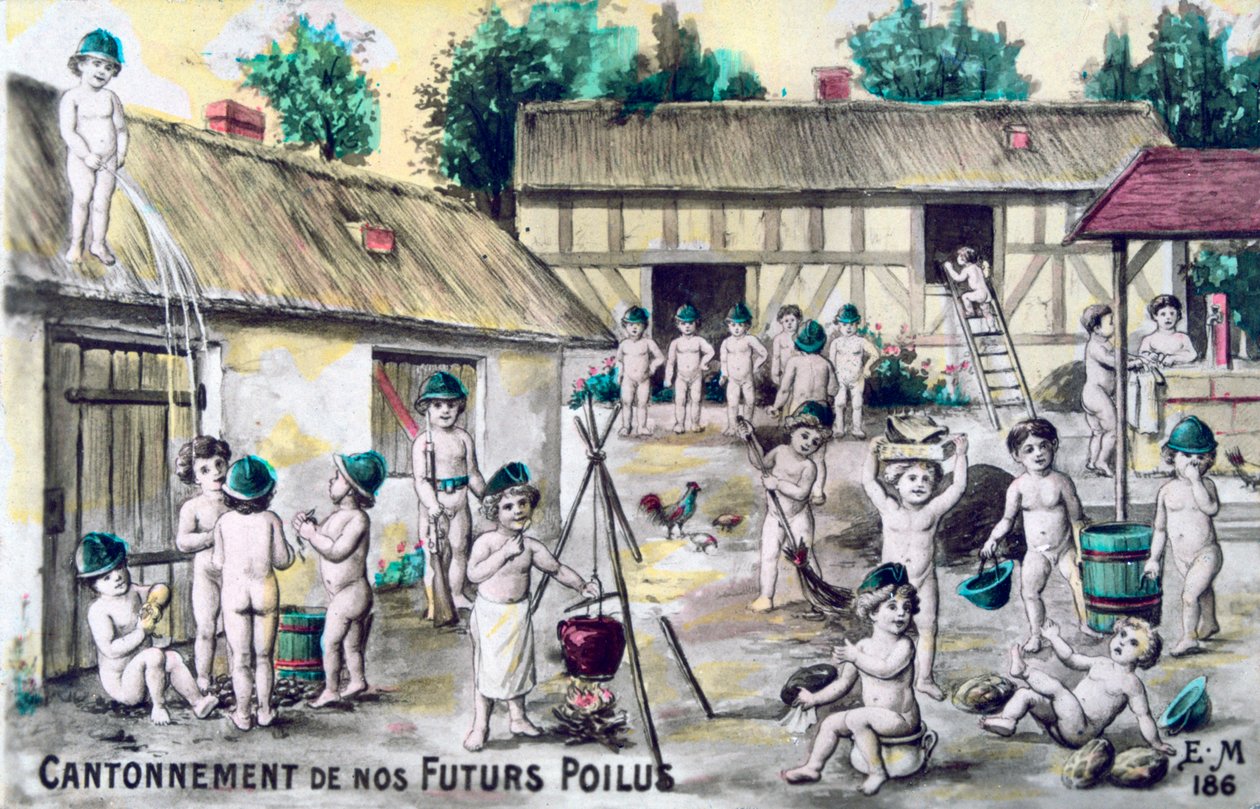 Cartão francês do vintage, c1900 de Unbekannt