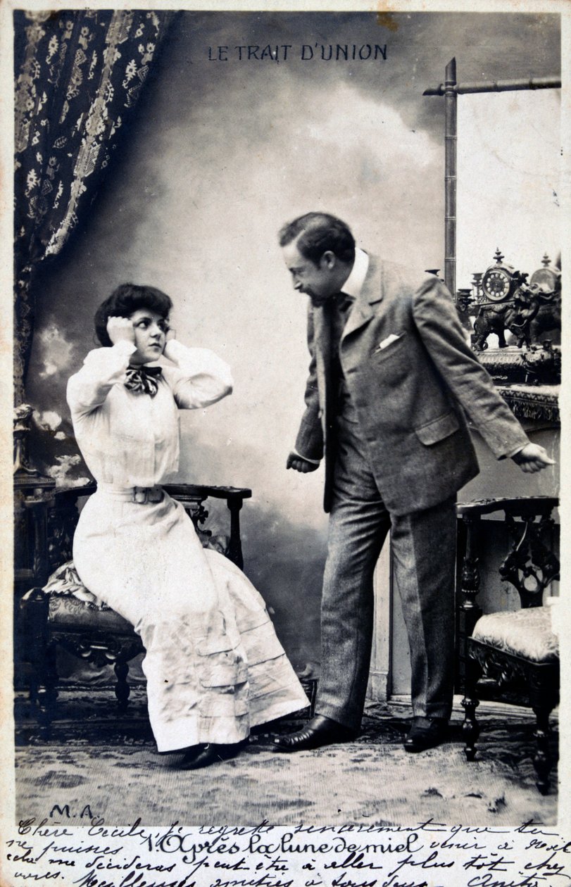 Cartão francês do vintage, c1900 de Unbekannt