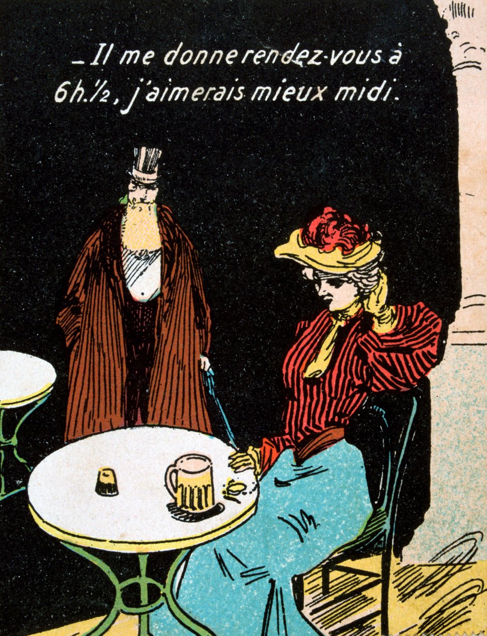 Cartão francês do vintage, c1900 de Unbekannt
