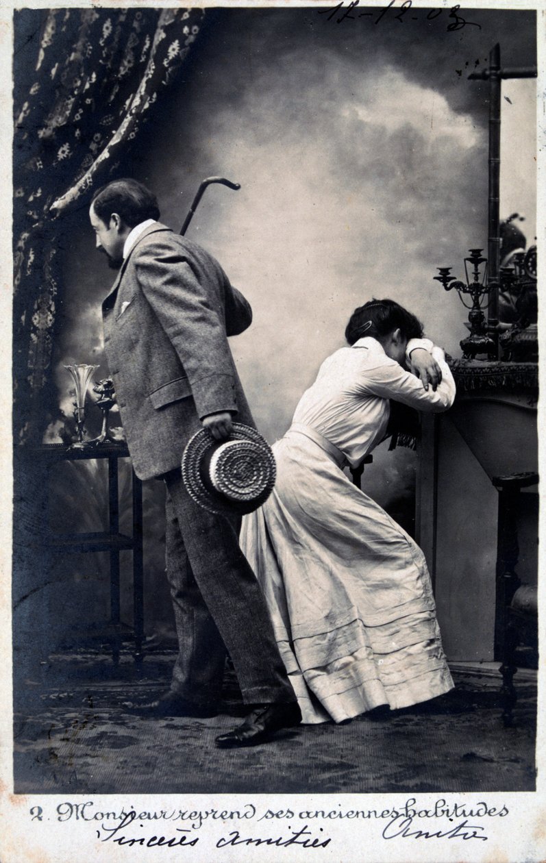 Cartão francês do vintage, c1900 de Unbekannt
