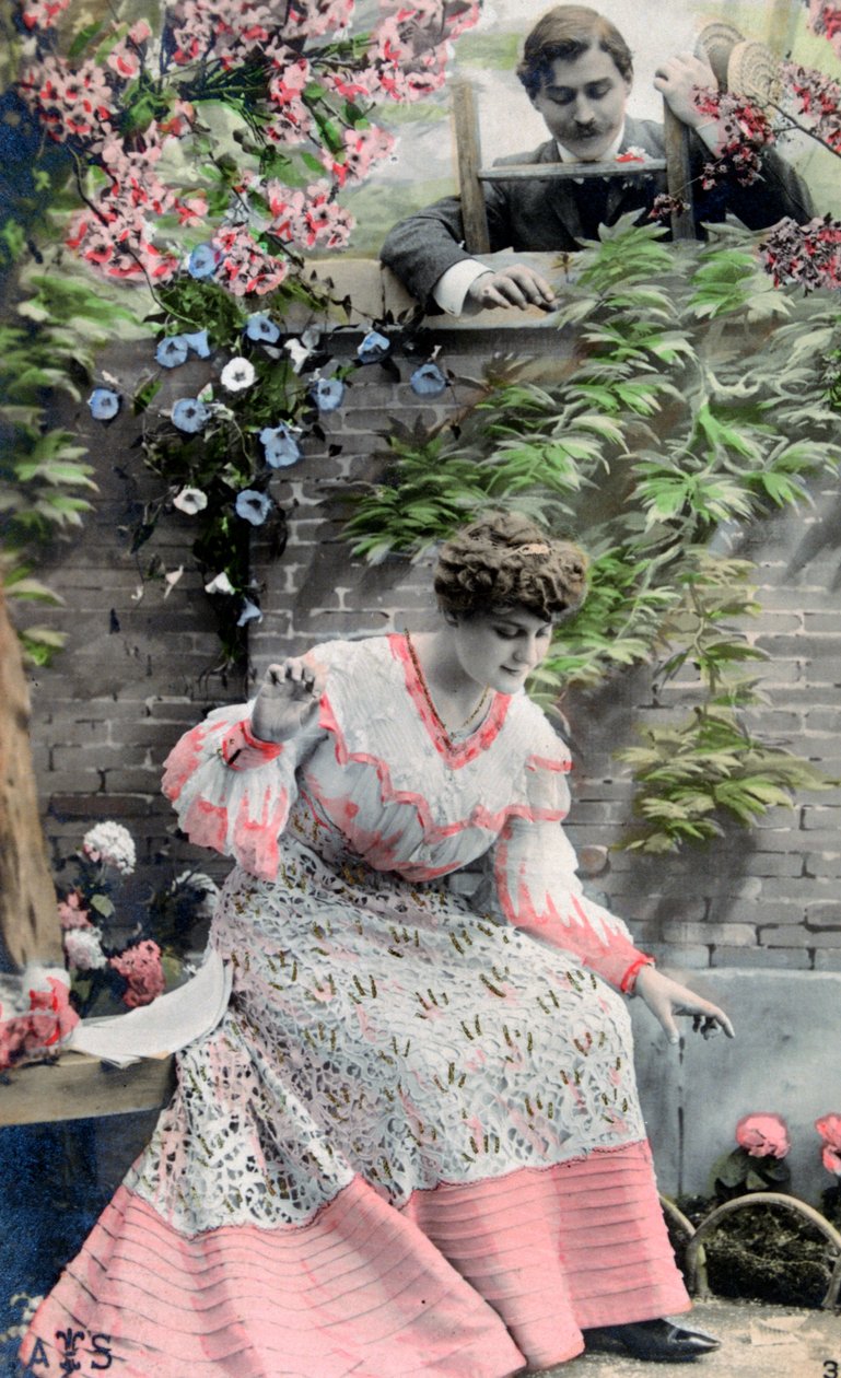 Cartão francês do vintage, c1900 de Unbekannt