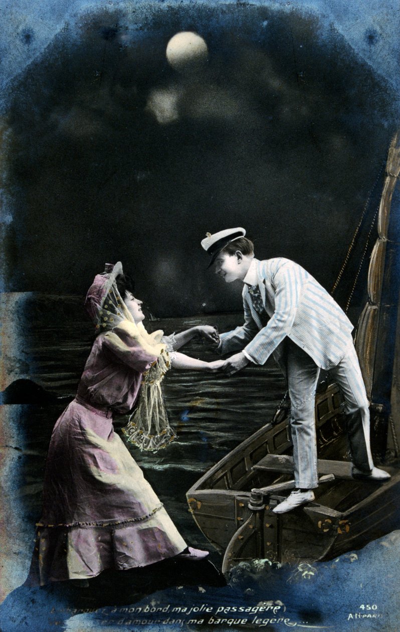 Cartão francês do vintage, c1900 de Unbekannt