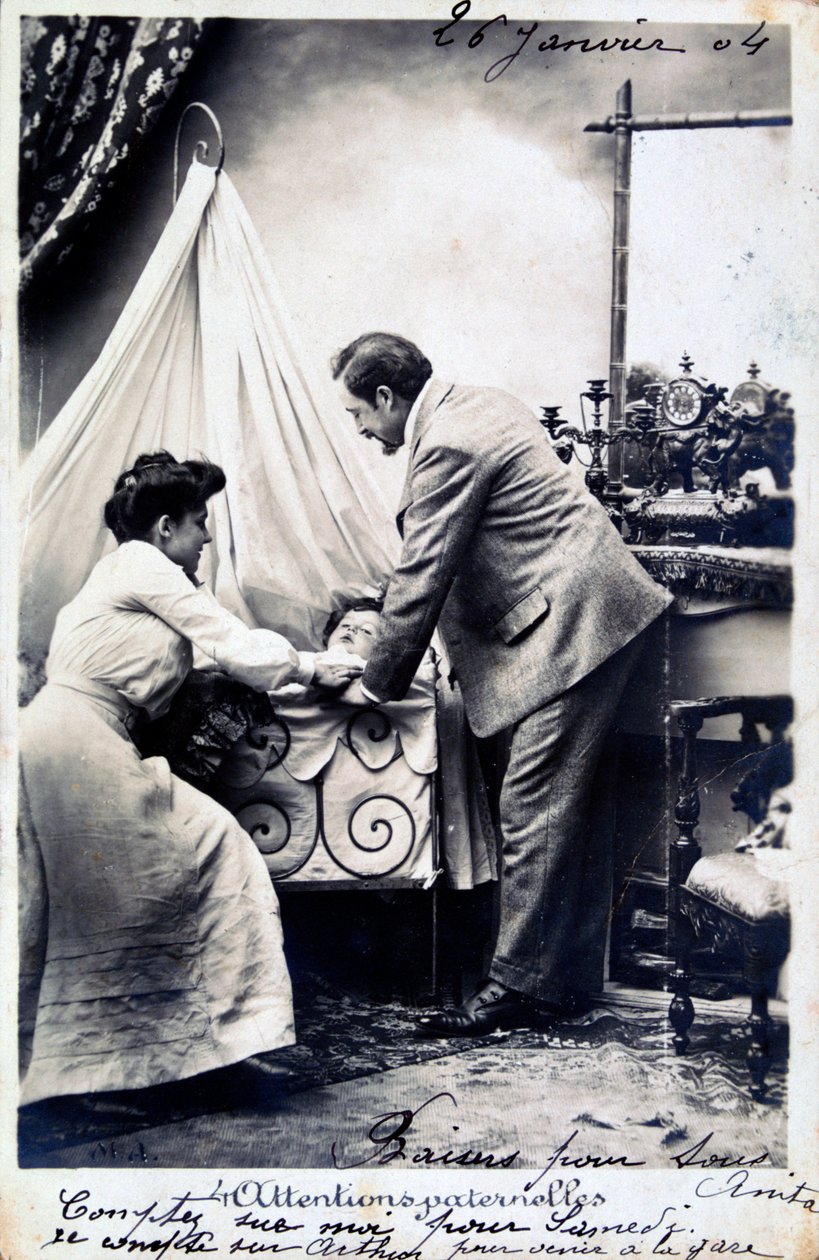 Cartão francês do vintage, c1900 de Unbekannt