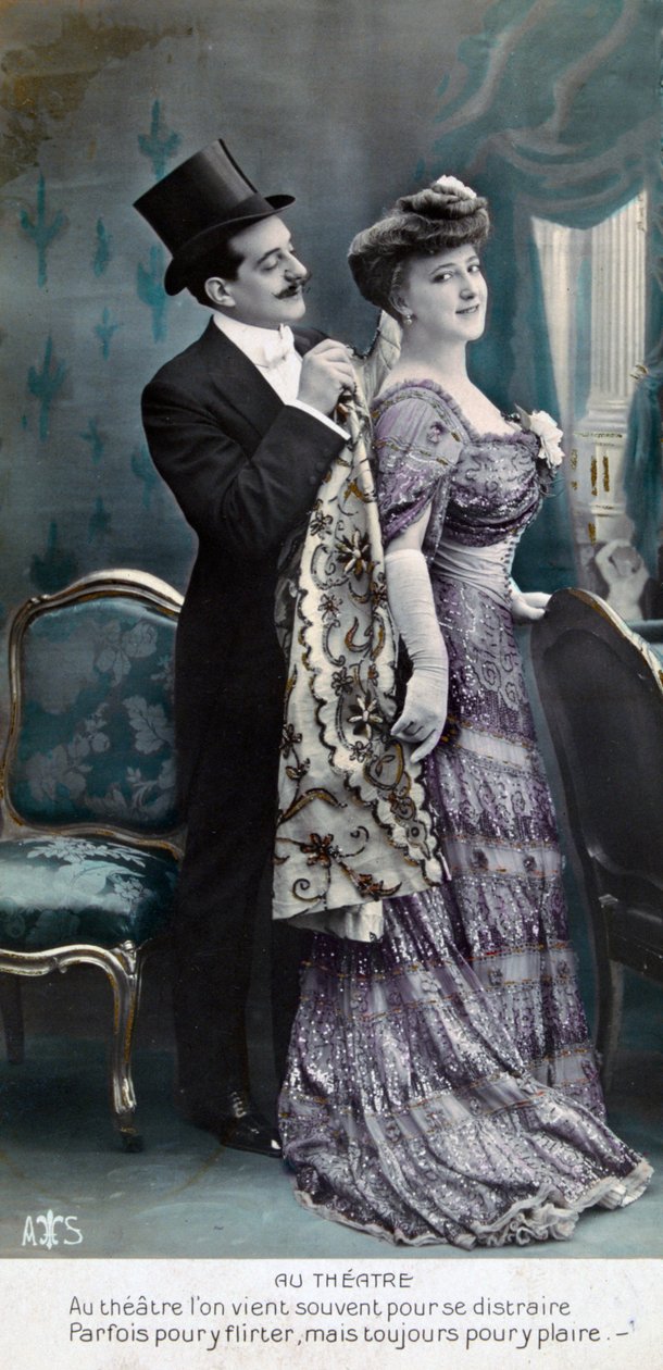 Cartão francês do vintage, c1900 de Unbekannt