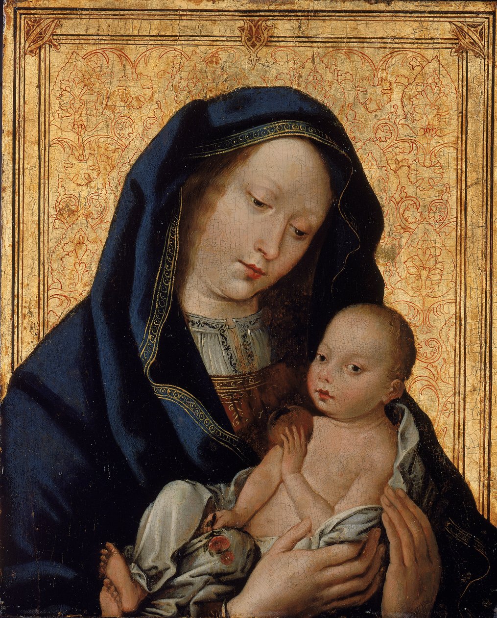 Virgem e o Menino com Maçã, século XV. de Unbekannt