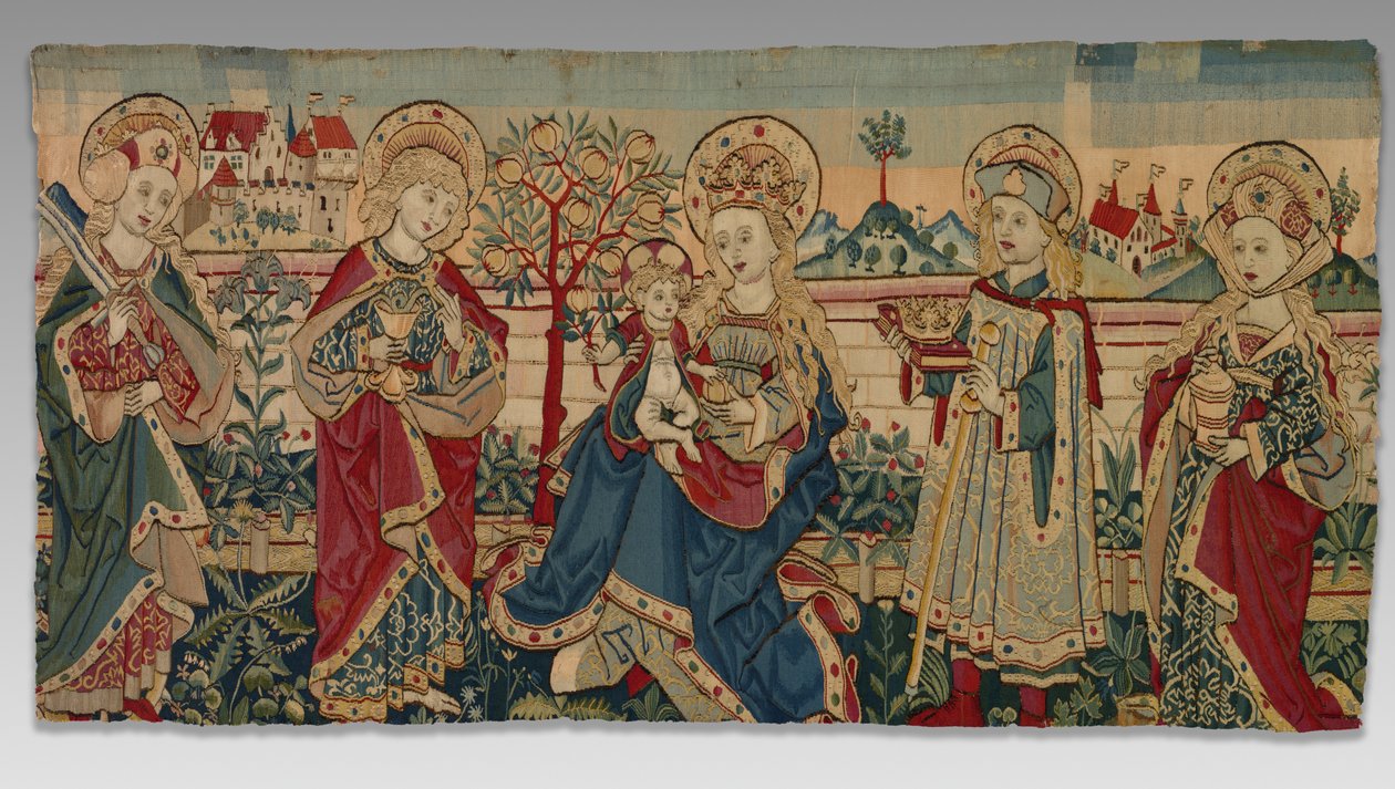 Virgem e Menino com Quatro Santos, c. 1500. de Unbekannt