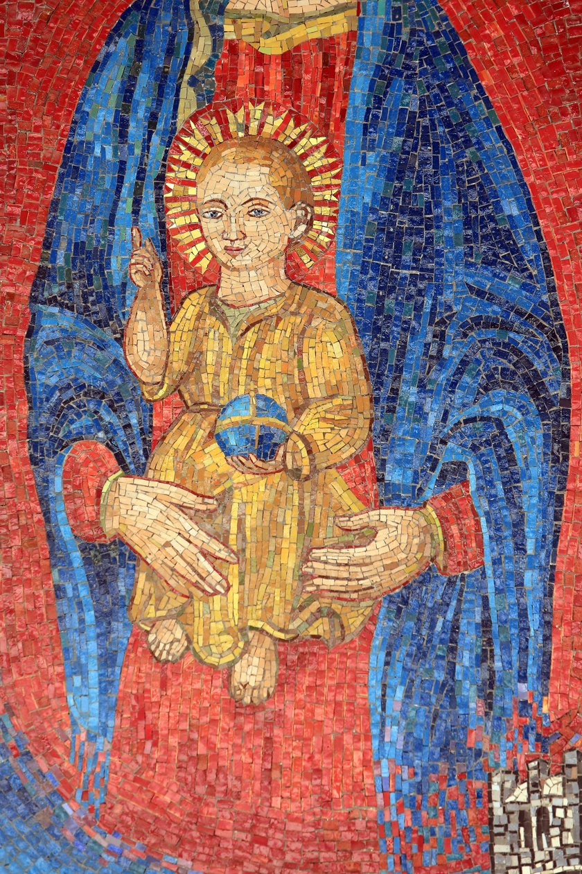 Virgem e criança. Itália. Basílica da Anunciação, Nazaré, Israel. de Unbekannt