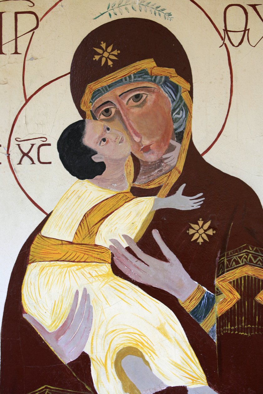 Pintura virgem e infantil na abadia de Keur Moussa Keur Moussa Senegal de Unbekannt