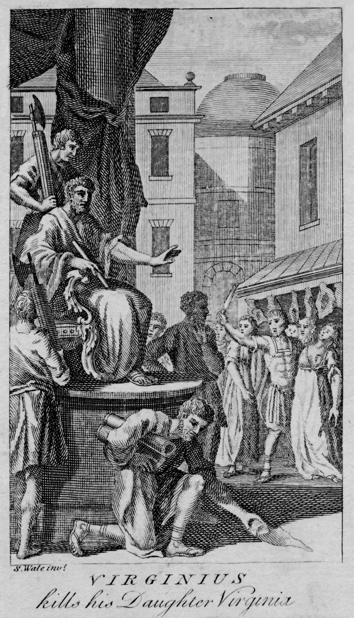 Virgínio mata sua filha Virgínia, em meados do século XVIII. de Unbekannt