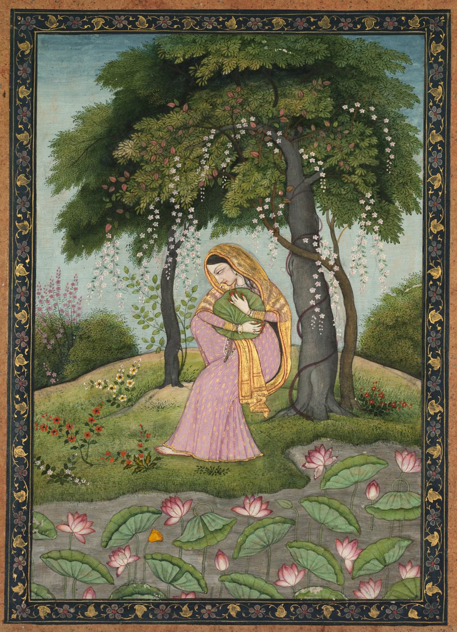 Virhini Nayika, heroína rasgada pelo amor, c. 1800. de Unbekannt
