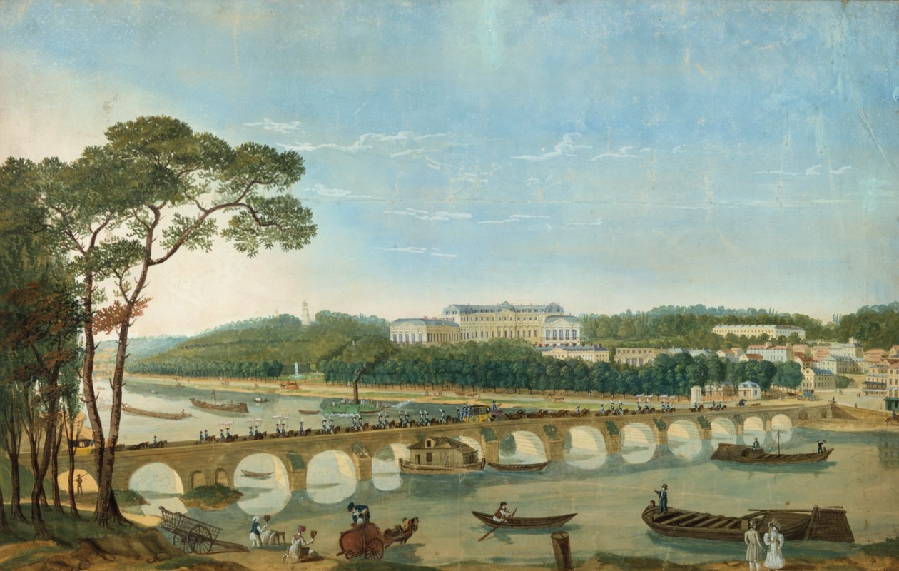 Visita do rei Francisco I e da rainha de Nápoles a Carlos X em St Cloud, maio de 1830, século XIX de Unbekannt