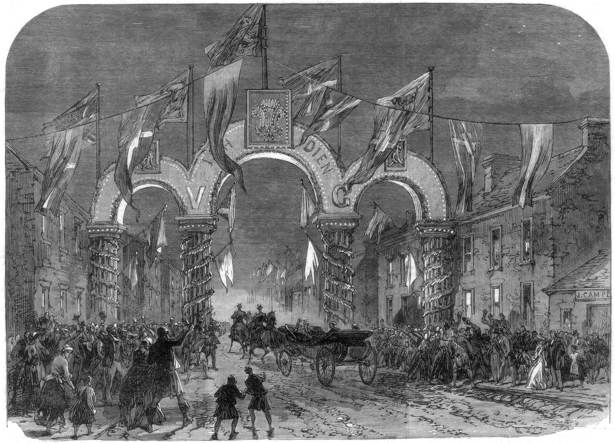 Visita do príncipe e princesa de Gales ao castelo de Dunrobin, Escócia, 1866 de Unbekannt