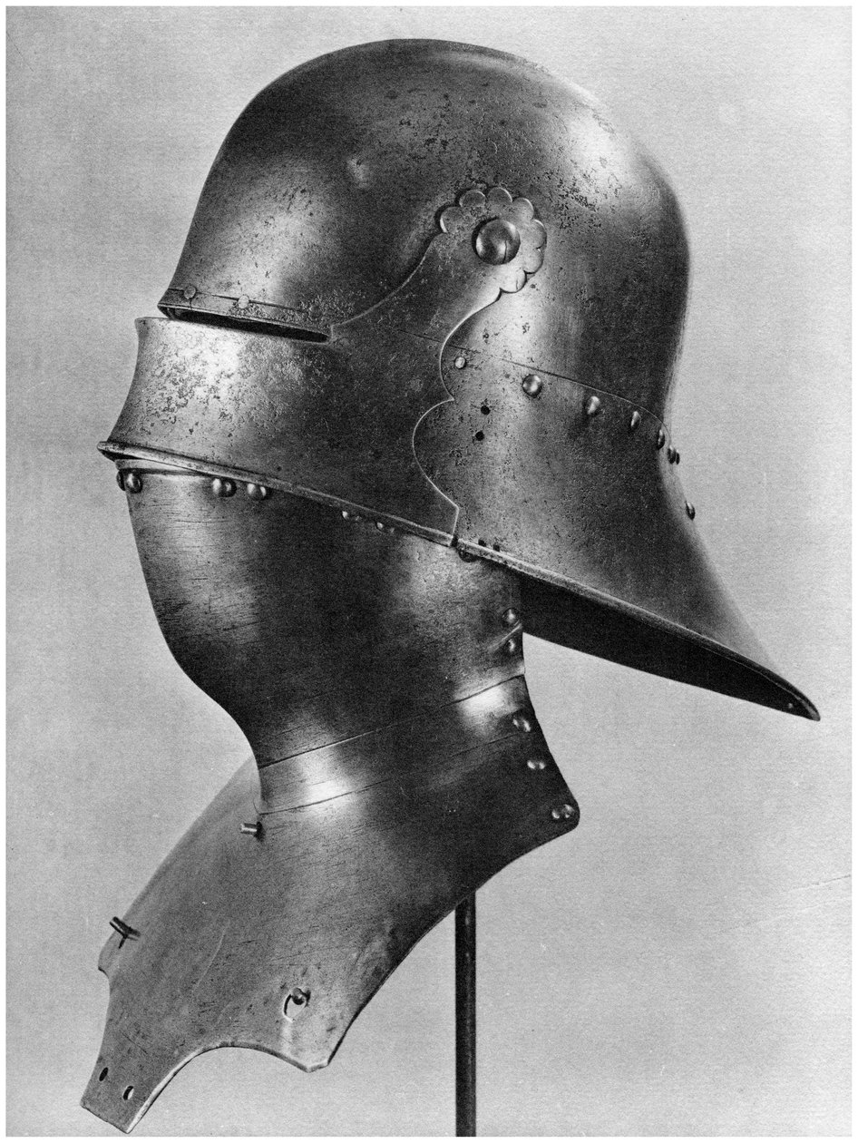 Sallet e bevor visored, c1480 1958 de Unbekannt