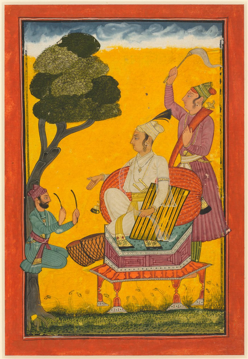 Vivaca Ragaputra, uma folha da série Ragamala, c. 1700-1720s. de Unbekannt