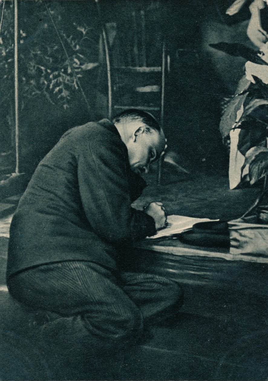 Vladimir Ilich Lenin, líder bolchevique russo, Rússia, julho de 1921 de Unbekannt