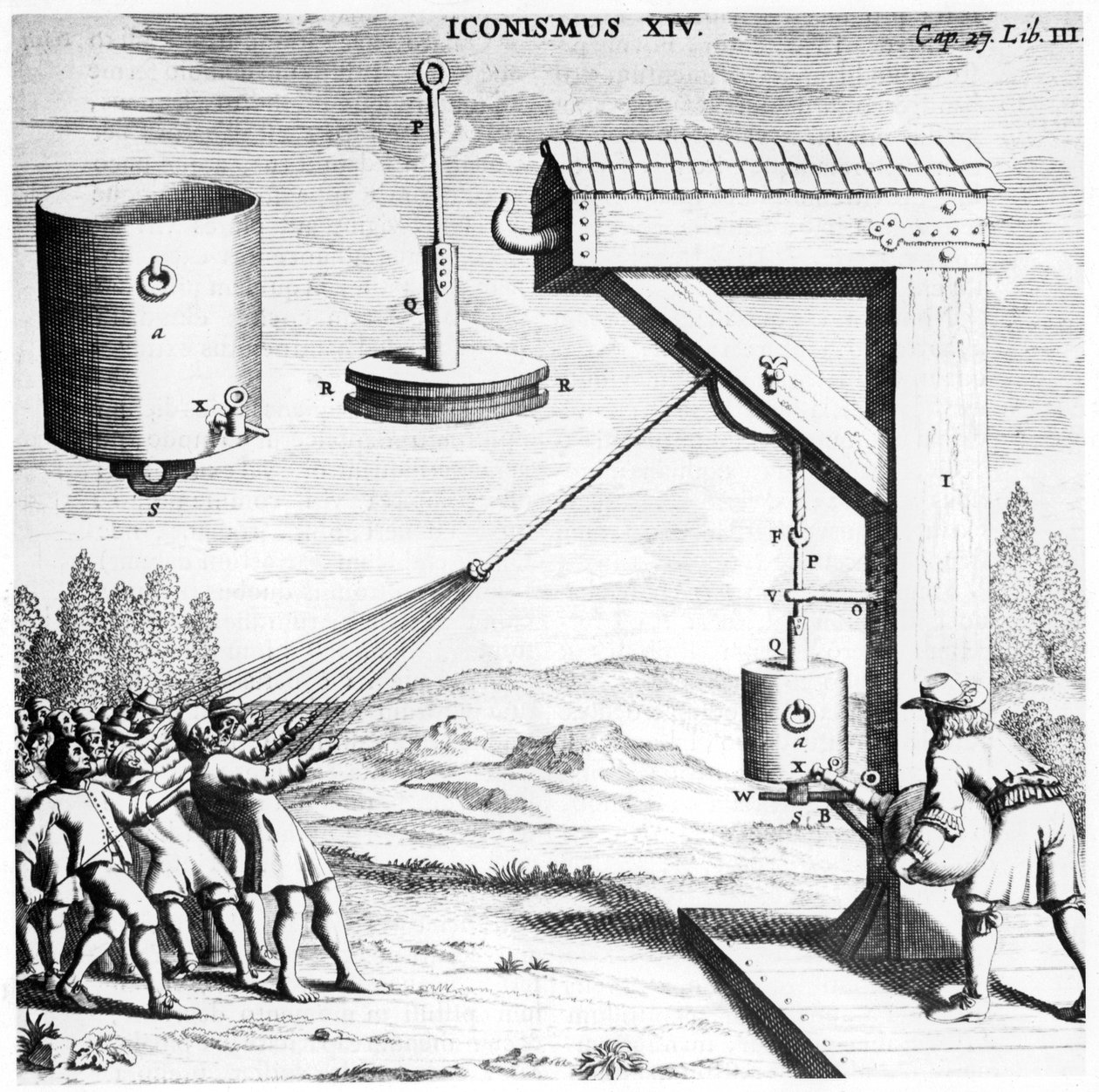 Von Guerickes demonstração da força do vácuo, 1654 1672 de Unbekannt