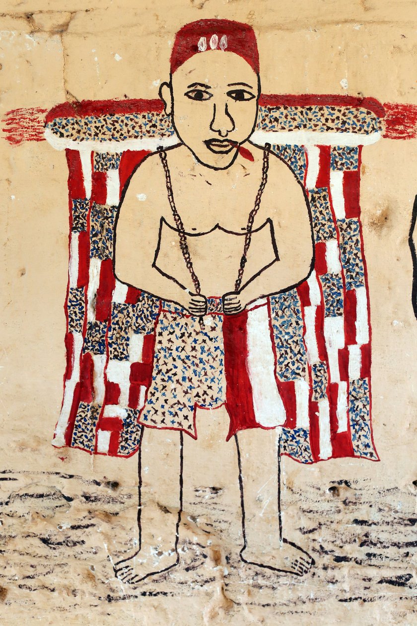 Pintura de parede de Voodoo num convento. Togoville, Togo de Unbekannt