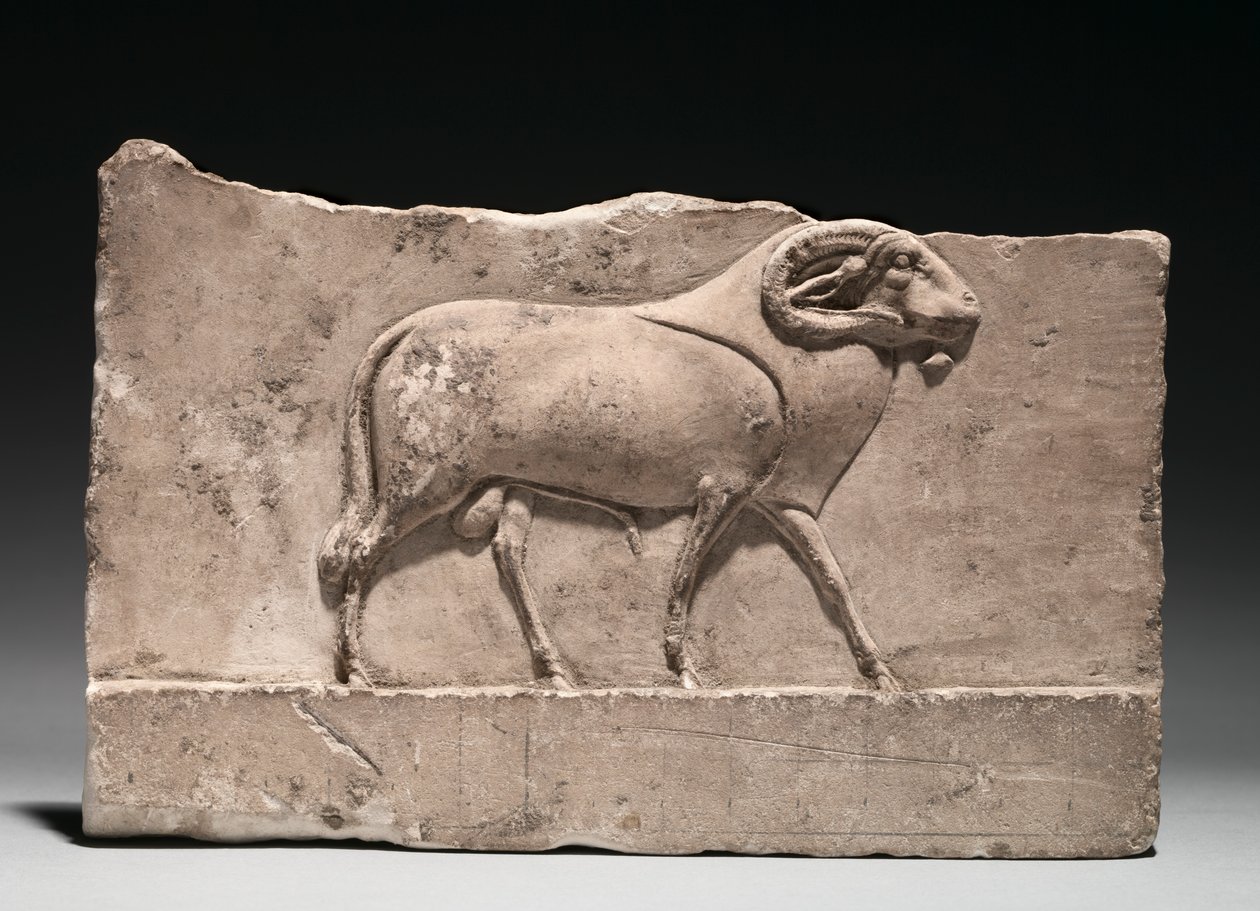 Alívio Votivo de uma Deidade Ram, 305-30 AC. de Unbekannt