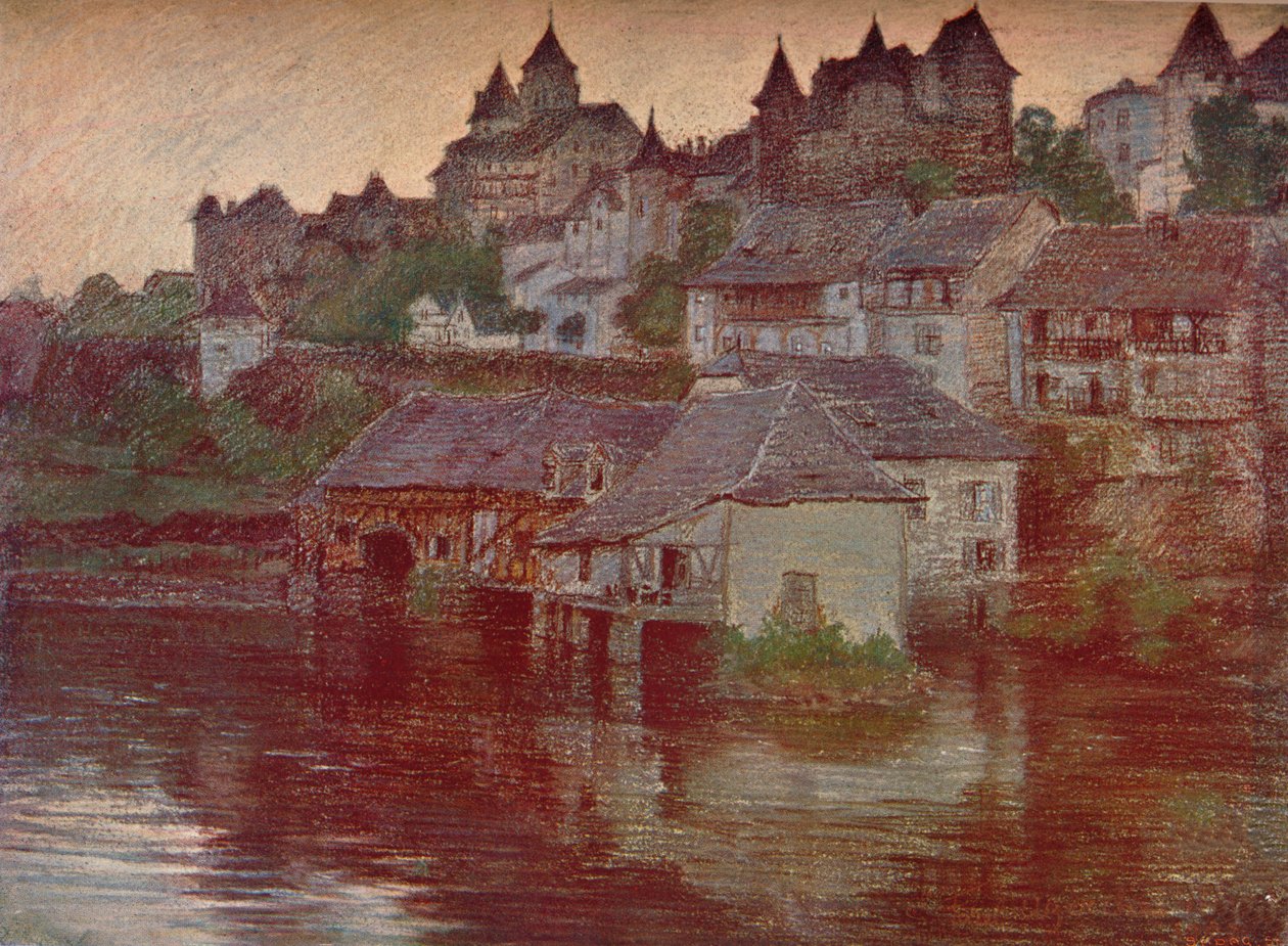 Vista geral DUzerche e da costa sul de Vezere, 1913.1914 de Unbekannt