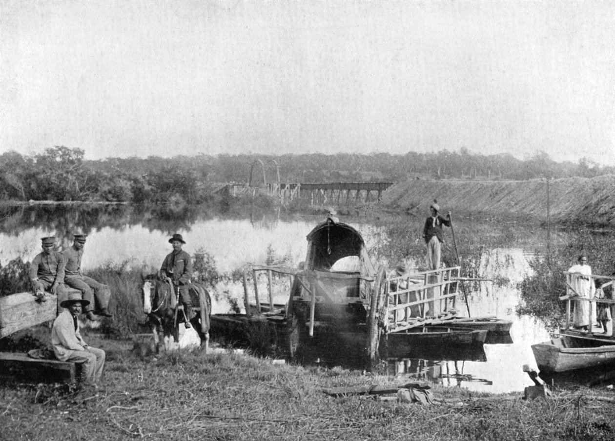 Esperando na balsa, Paraguai, 1911 de Unbekannt