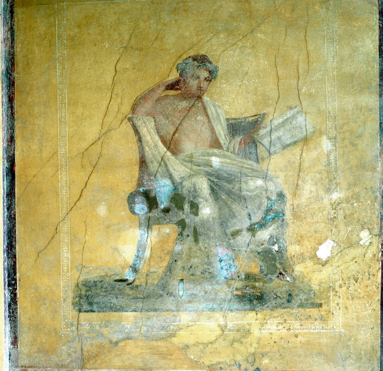 Fresco de parede, casa do Menander, Pompéia de Unbekannt
