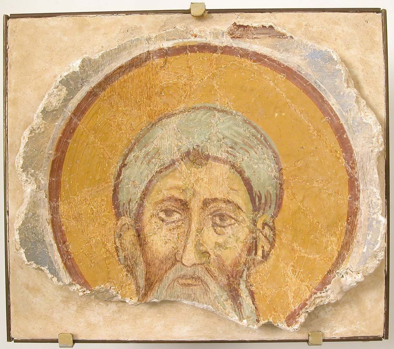 Pintura de Parede de um Santo Masculino, Bizantino, século XII, restauração moderna. de Unbekannt