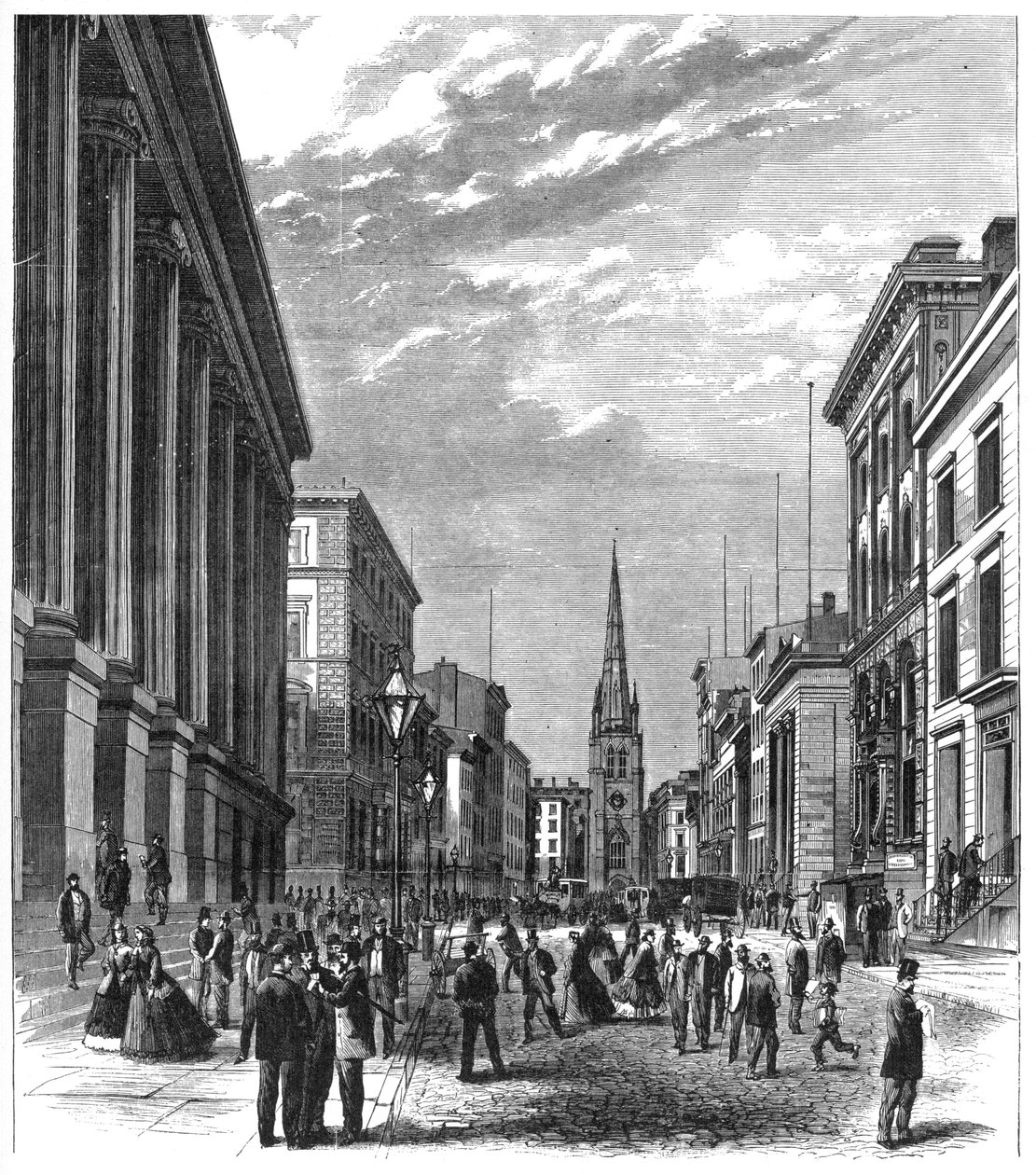 Wall Street, Nova York, 1869 de Unbekannt