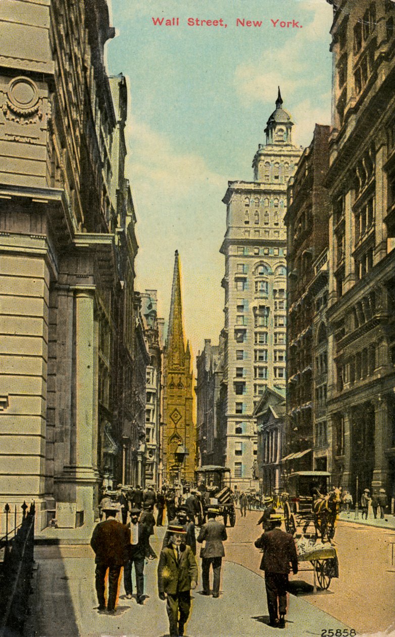 Wall Street, Nova York, Nova York, EUA, c1890-c1909 de Unbekannt