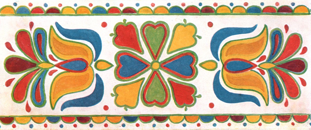Decoração de parede, Morávia, Tchecoslováquia, 1928. de Unbekannt