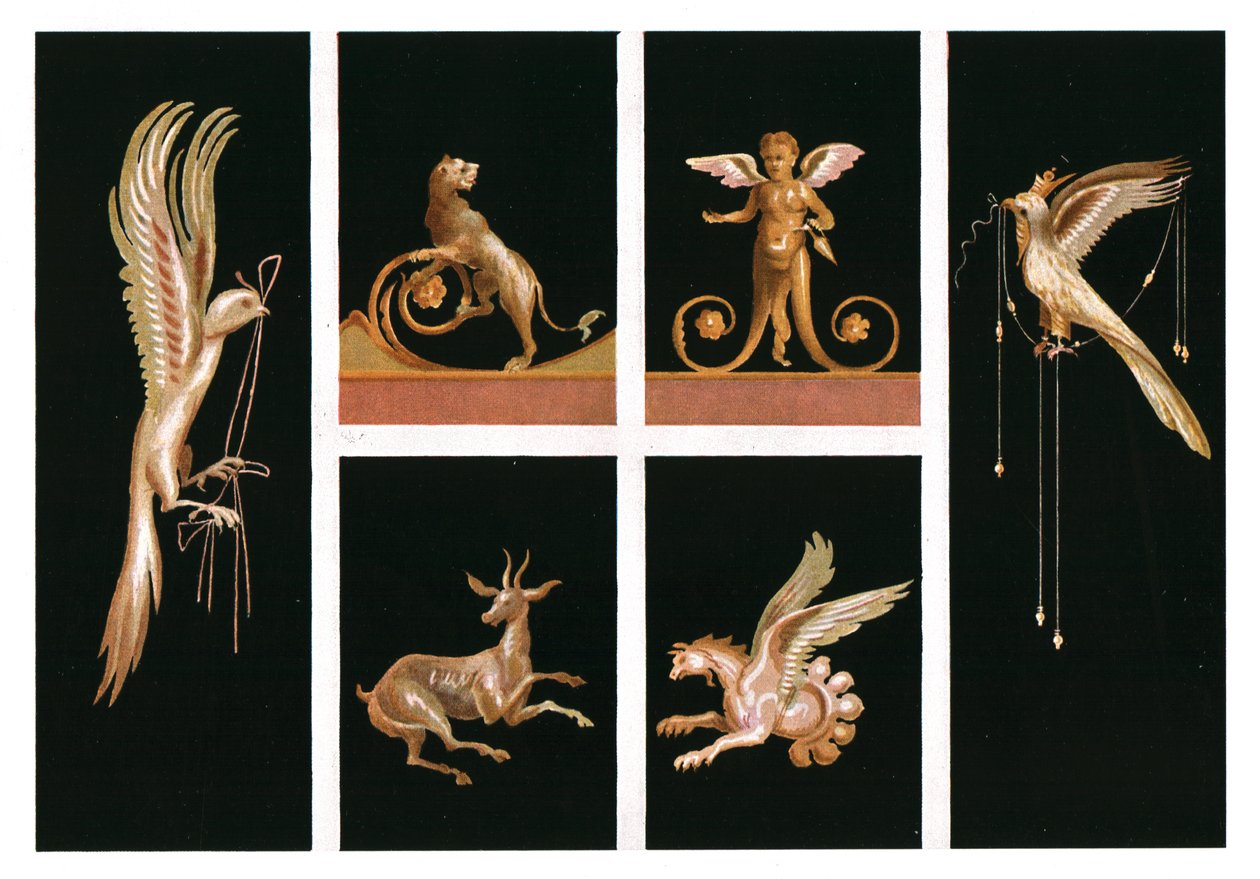 Decoração de parede, Pompéia, Itália, 1928. de Unbekannt