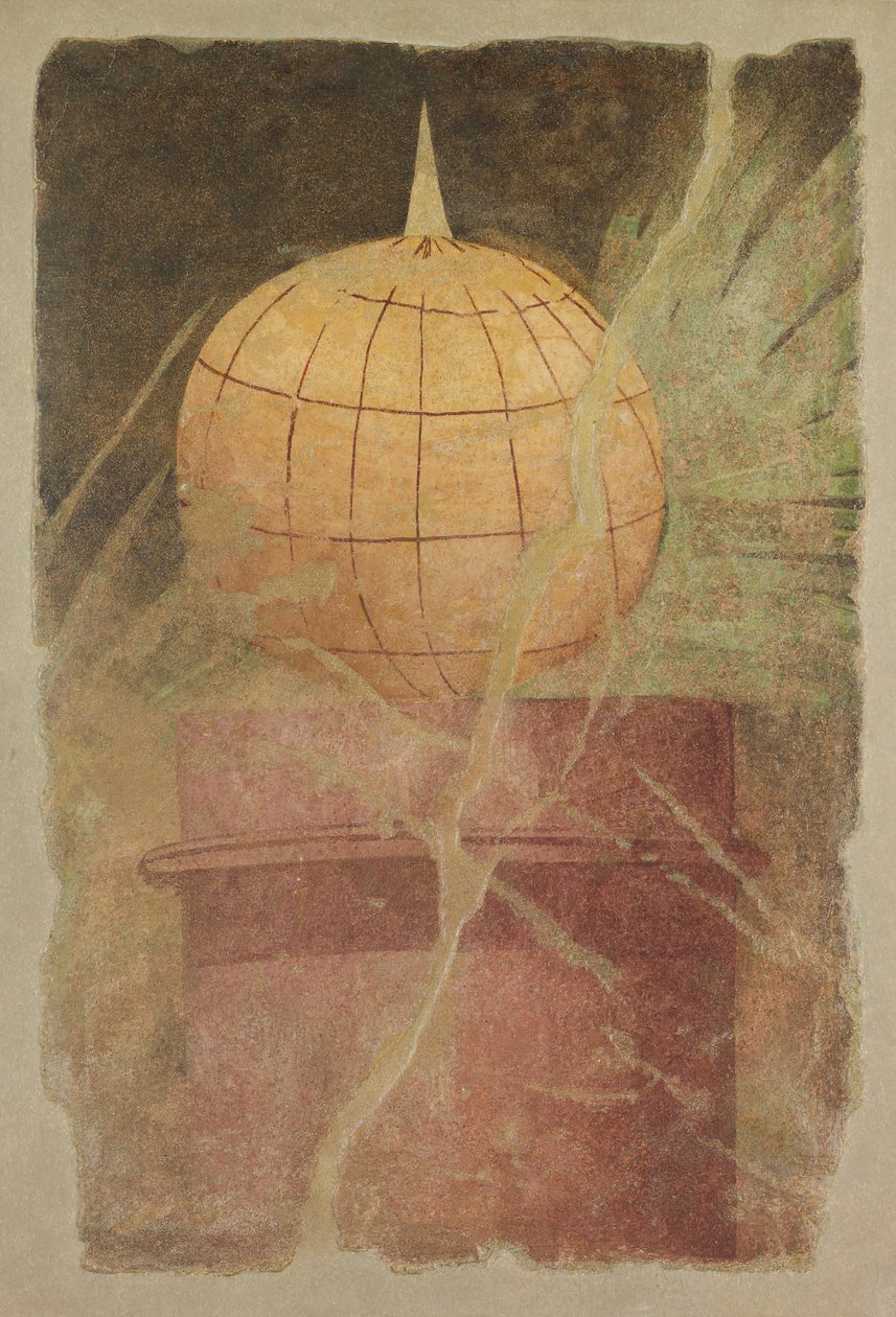 Fragmento de pintura mural do peristilo da Villa de P. Fannius Synistor..., c. 50-40 a.C. de Unbekannt