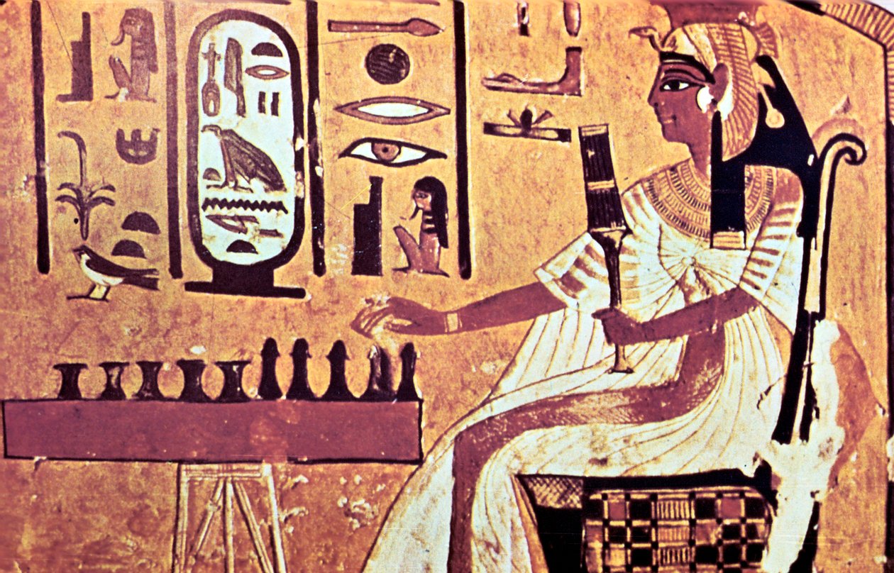 Pintura de parede da tumba de Nefertari, Tebas, Egito Antigo, Dinastia 19, século 13 aC de Unbekannt