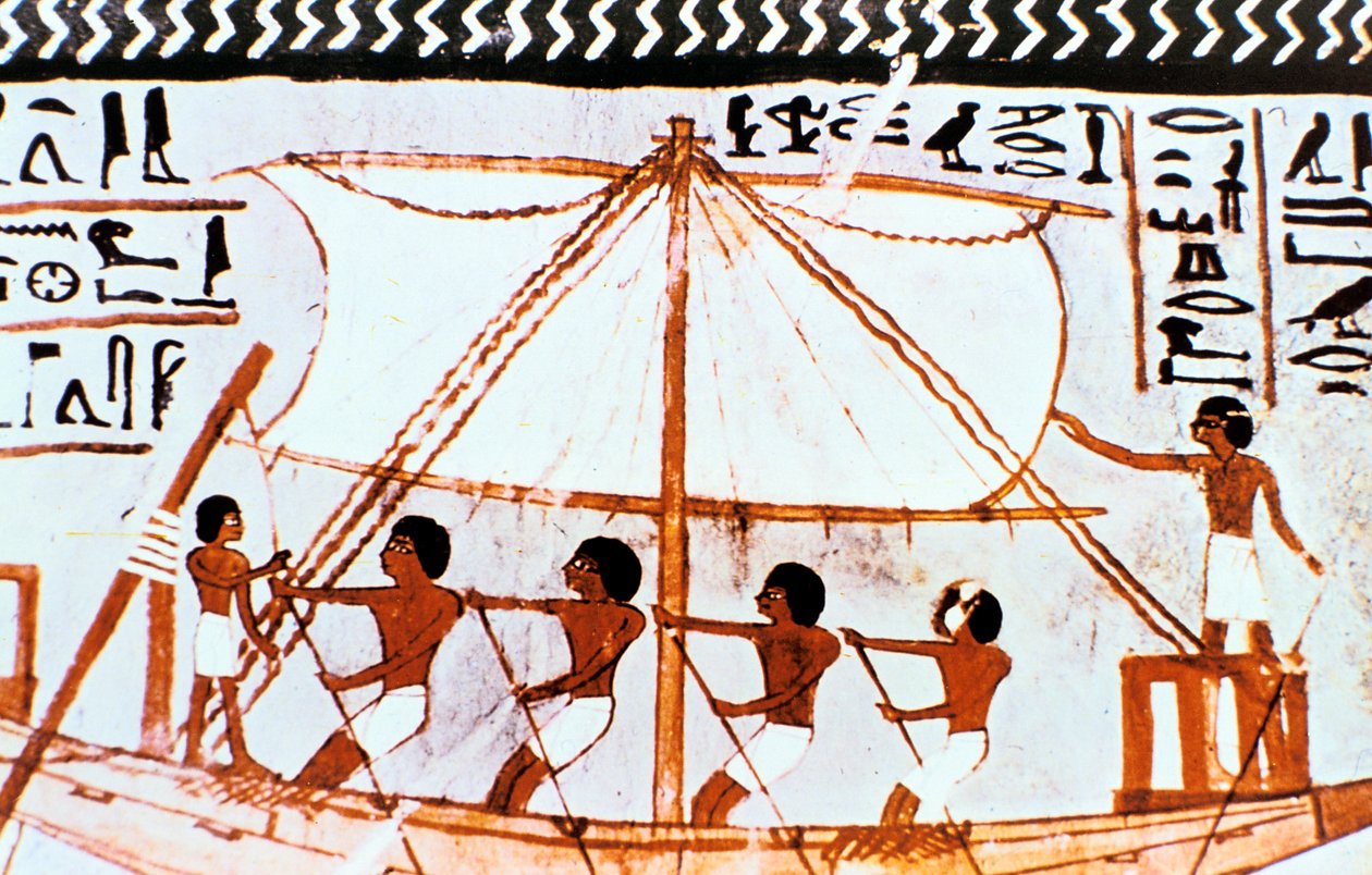 Pintura de parede da tumba de Sennefer, Abydos, Egito antigo, 18a dinastia, c1450 aC de Unbekannt