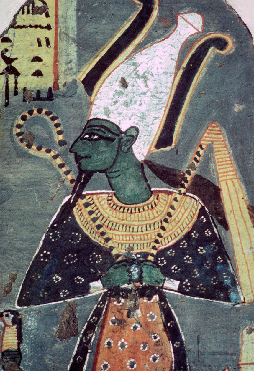 Pintura mural de Osiris Khenti-Amentiu, de um túmulo em Tebas de Unbekannt