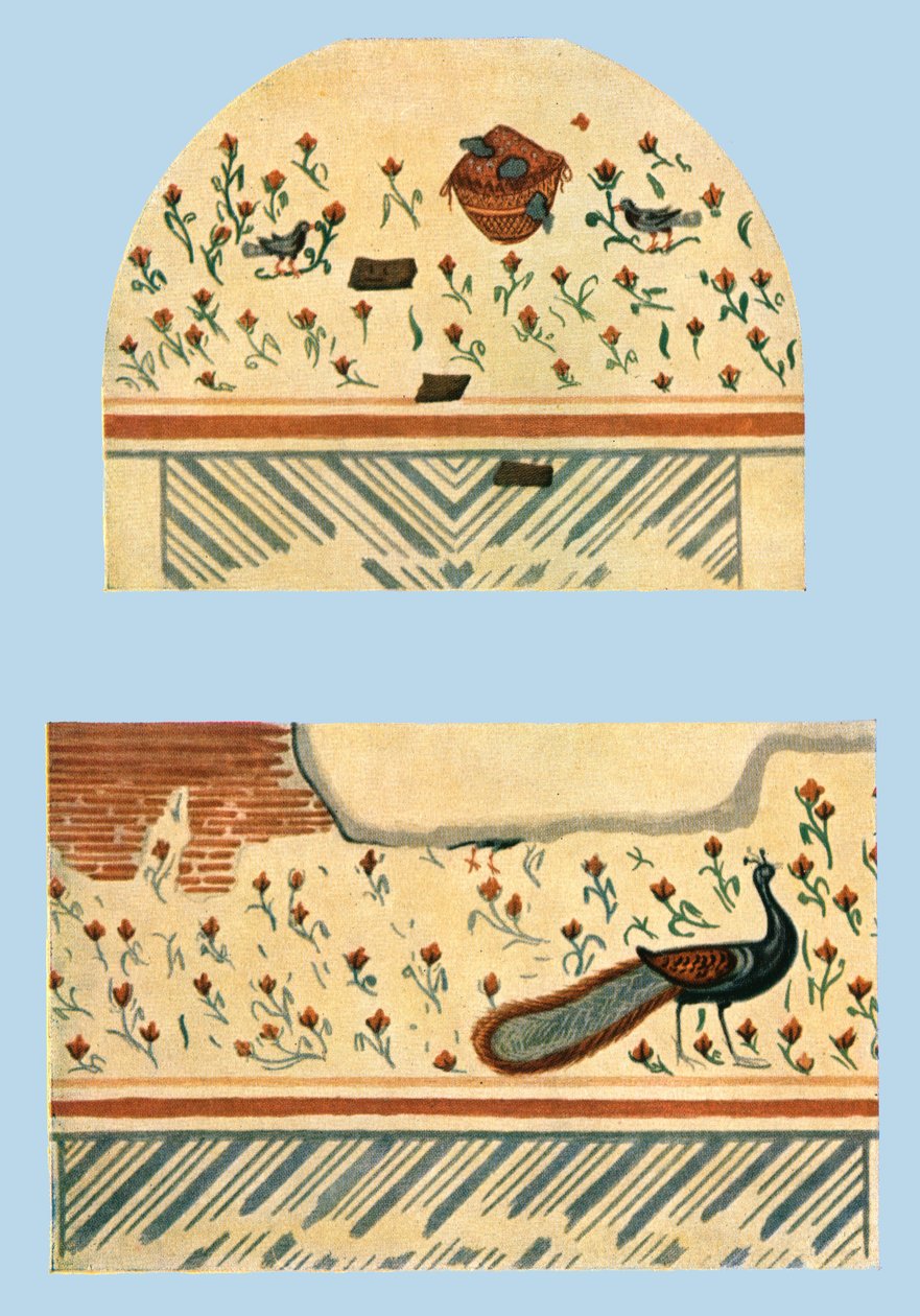 Pinturas de parede em uma tumba cristã, Sart, Turquia, 1928. de Unbekannt