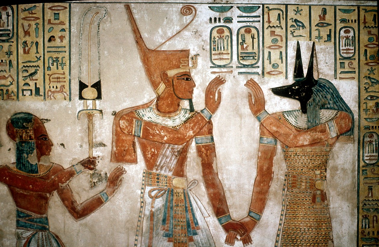 Pintura mural de um túmulo do filho de Ramsés III, Vale das Rainhas, Luxor, Egito, século XII aC de Unbekannt