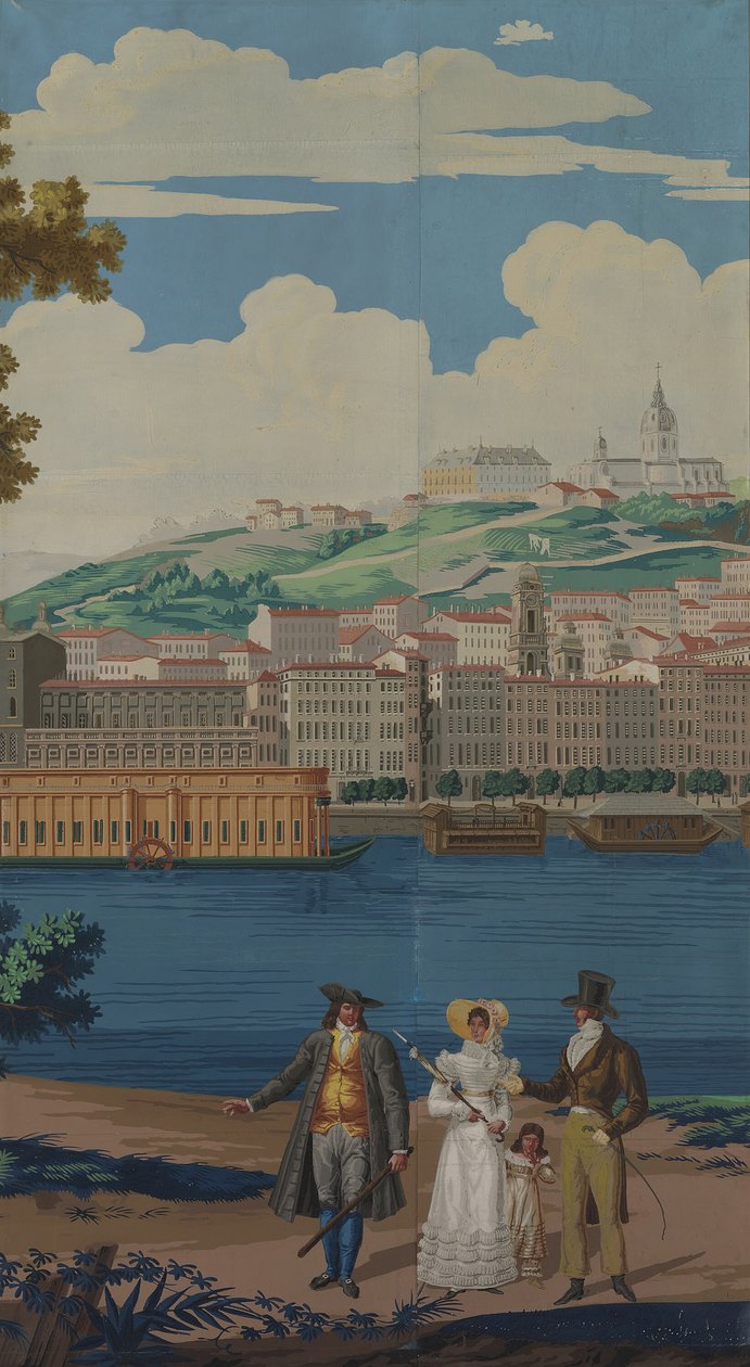 Painel de papel de parede, França, início do século XIX. de Unbekannt