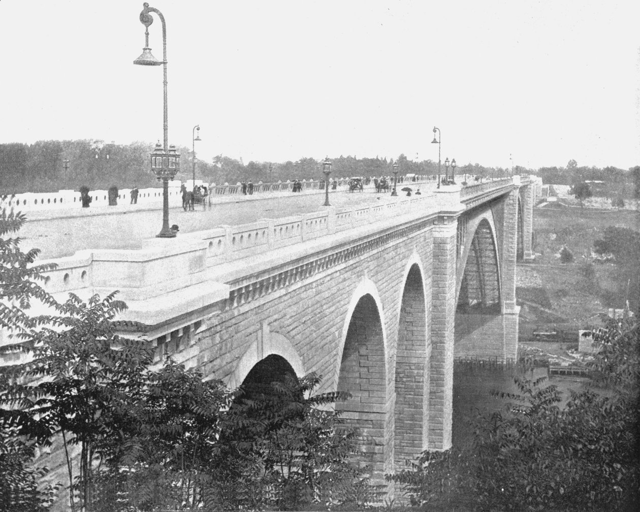 Ponte de Washington, Harlem River, Nova York, EUA, c1900. de Unbekannt