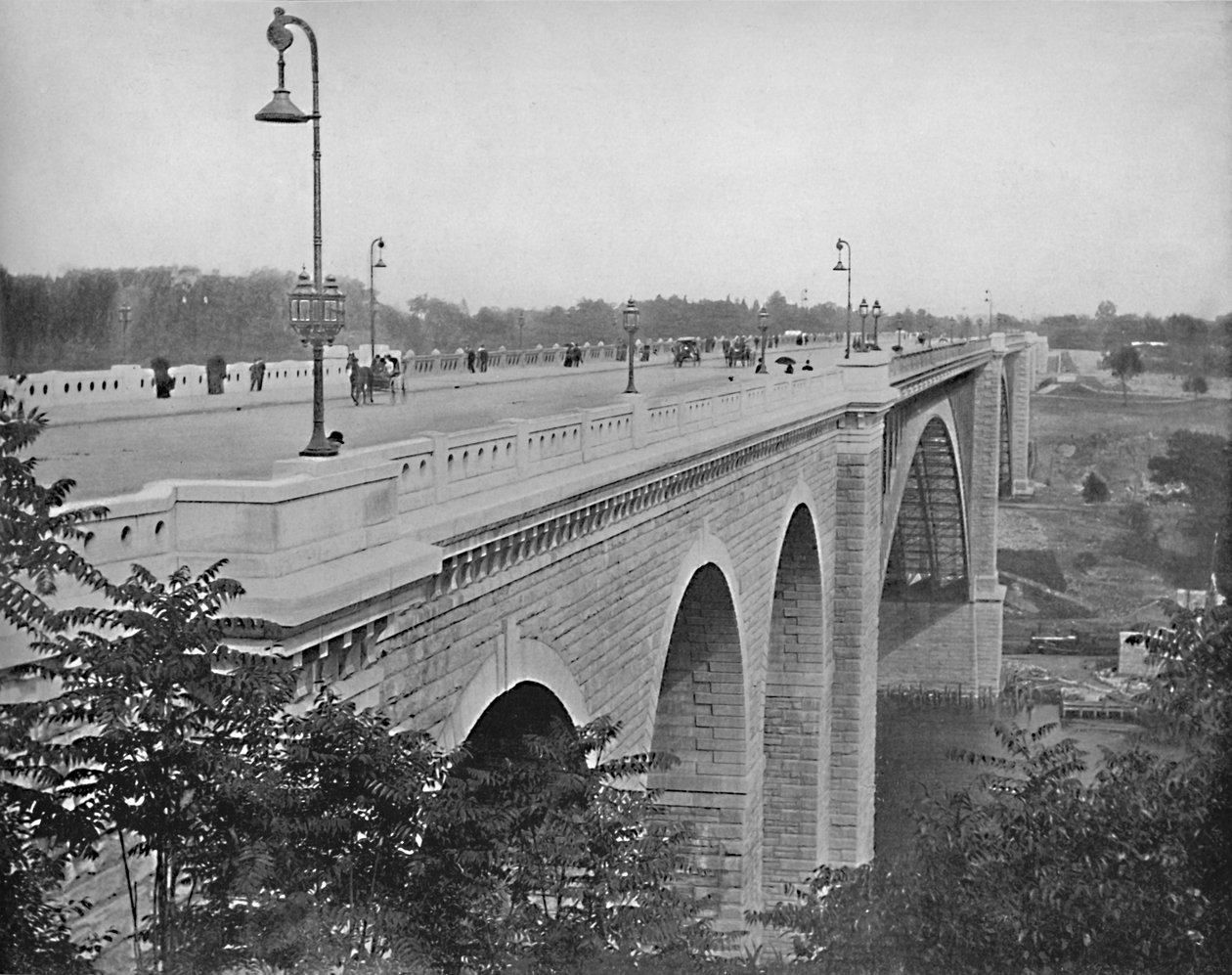 Ponte de Washington, Harlem River, Nova Iorque, c1897. de Unbekannt